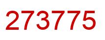 Number 273775 red image