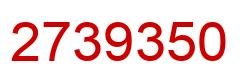 Number 2739350 red image