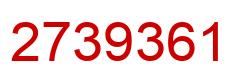 Number 2739361 red image
