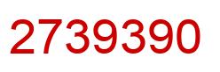 Number 2739390 red image