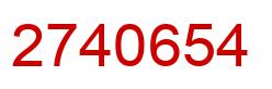 Number 2740654 red image