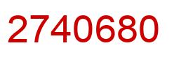 Number 2740680 red image