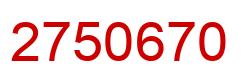 Number 2750670 red image
