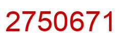 Number 2750671 red image