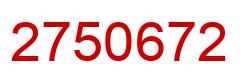 Number 2750672 red image