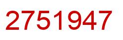 Número 2751947 imagen rojo