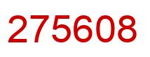 Number 275608 red image