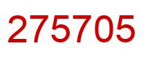 Number 275705 red image