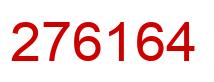 Number 276164 red image