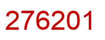 Number 276201 red image