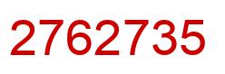 Number 2762735 red image