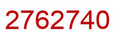 Number 2762740 red image