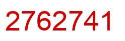 Number 2762741 red image