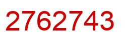 Number 2762743 red image