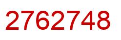 Number 2762748 red image