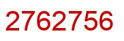 Number 2762756 red image