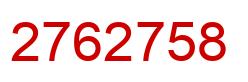 Number 2762758 red image