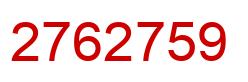 Number 2762759 red image
