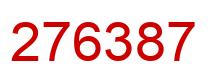 Number 276387 red image
