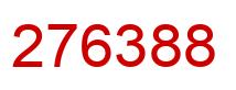 Number 276388 red image