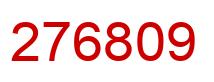 Number 276809 red image