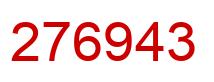 Number 276943 red image