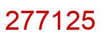 Number 277125 red image