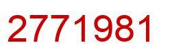 Number 2771981 red image