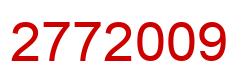 Number 2772009 red image