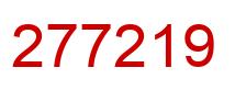 Number 277219 red image