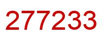 Número 277233 imagen rojo