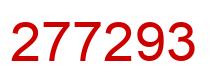 Number 277293 red image