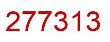 Number 277313 red image