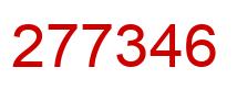 Number 277346 red image