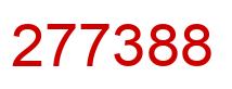 Number 277388 red image