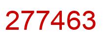 Number 277463 red image