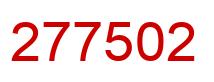 Number 277502 red image