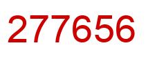 Number 277656 red image