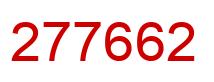 Number 277662 red image