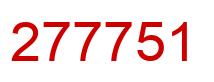 Number 277751 red image