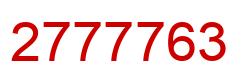 Number 2777763 red image