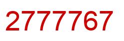 Number 2777767 red image