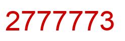 Número 2777773 imagen rojo