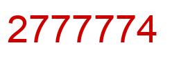 Number 2777774 red image