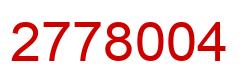 Number 2778004 red image