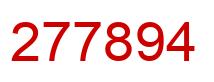 Number 277894 red image