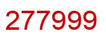 Number 277999 red image