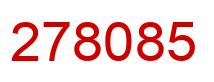 Number 278085 red image