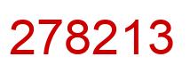 Number 278213 red image