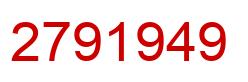 Number 2791949 red image
